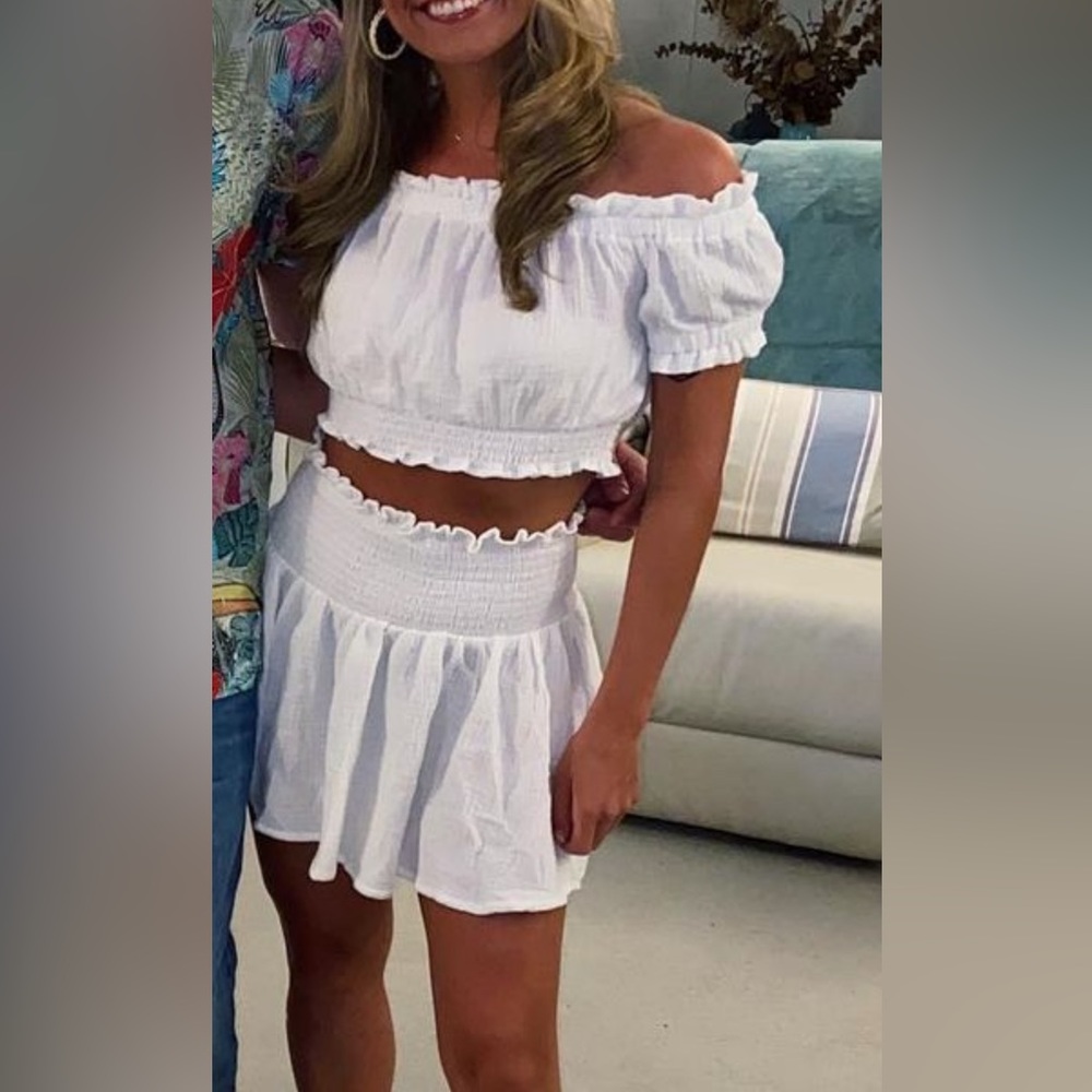 Cute white 2 piece summer set